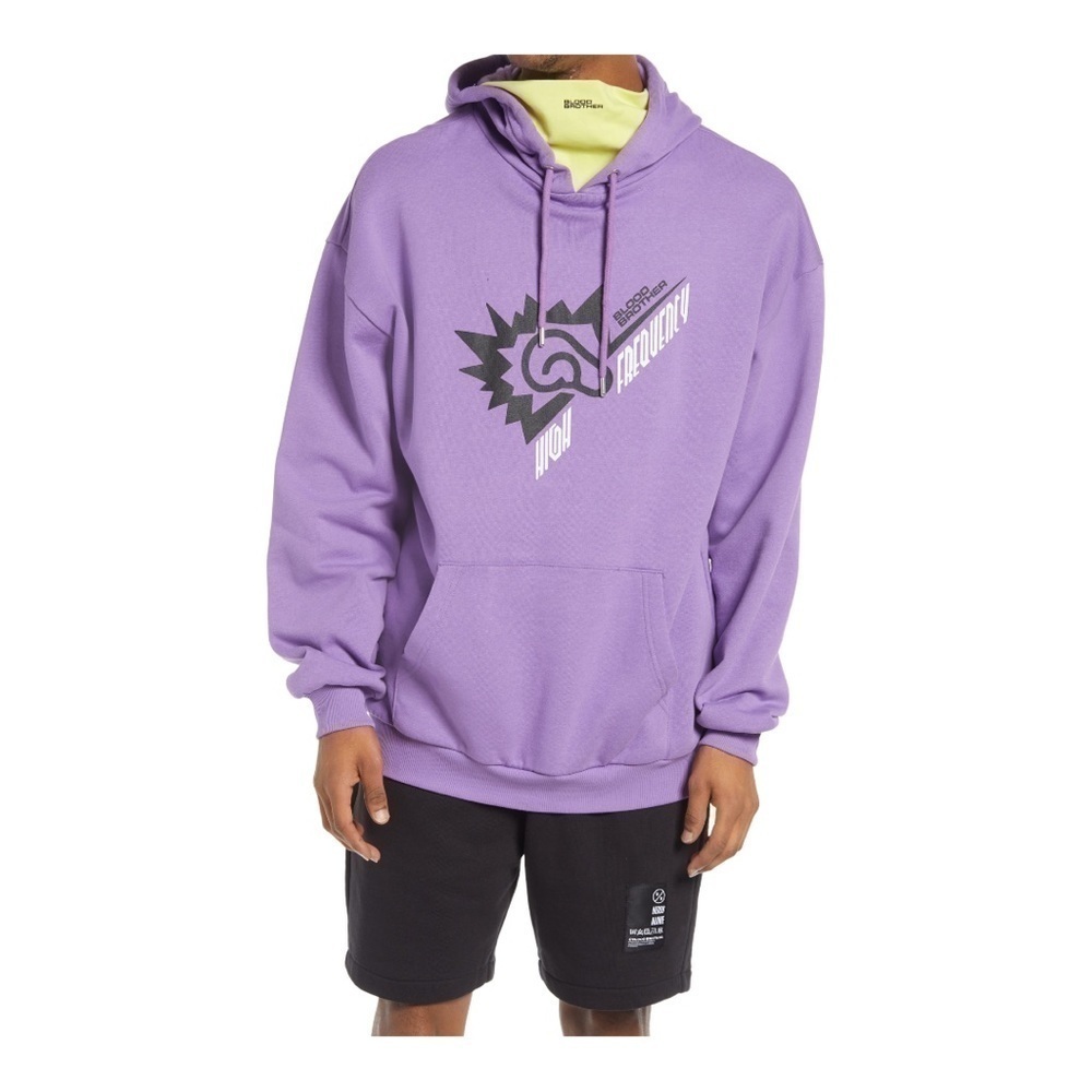 𝅺BLOOD BROTHER SUITLAND Purple Men's Hoodie